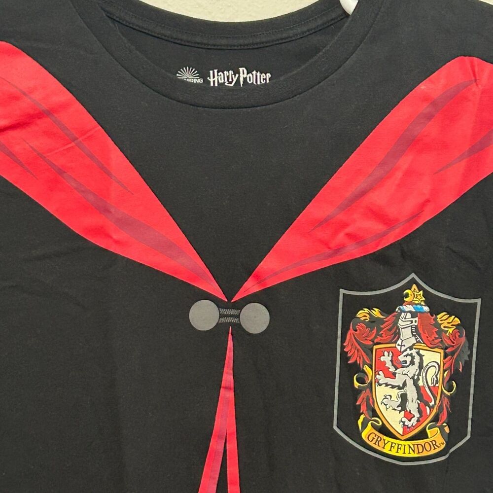 Wizarding World Gryffindor T-Shirt Mens L Black Crew Neck Short Sleeve